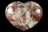 Polished Triassic Petrified Wood Heart - Madagascar #139934-1